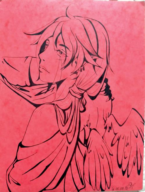 • Dessin sur pochette encré
