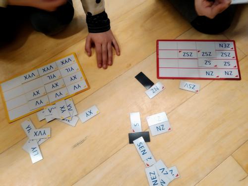 Perception visuelle : panneaux , formes et lettres capitales