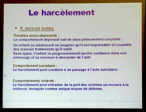 Le harcèlement et les violences à l'école, une conférence peoposée par le Zonta Club de Châtillon sur Seine
