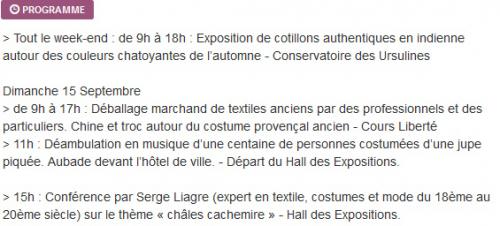 Biennale de la jupe piquée à Brignoles