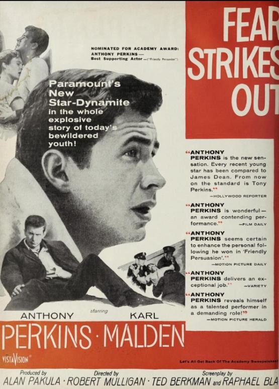 FEAR STRIKES OUT BOX OFFICE USA 1957