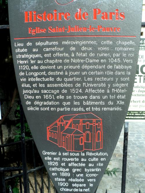  * Visite de l'église St-Julien-le-Pauvre