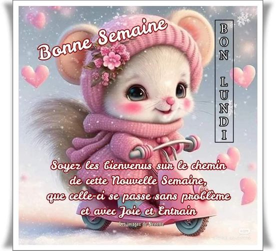 bonne semaine ,gros bisous .... -