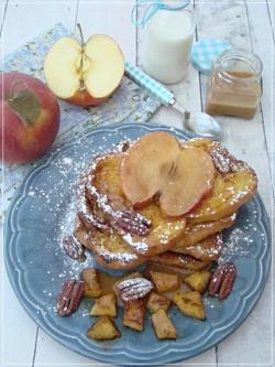 PAIN PERDU ,POMME CARAMEL