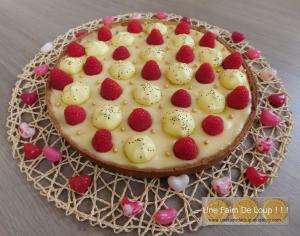 Tarte au citron, framboise et meringue