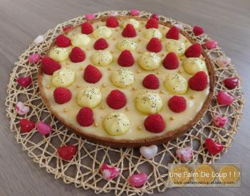 Tarte au citron, framboise et meringue