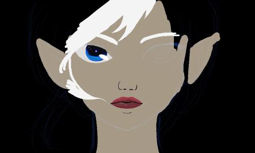 • Coloriage abandonné fille elfe