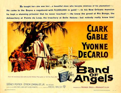 BAND OF ANGELS POSTER USA BOX OFFICE 1957