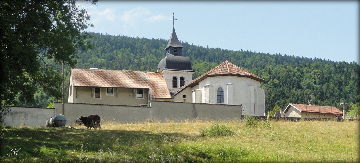 De derrière l'église