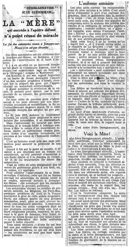 La Mère (La Matin 30 juin 1913)