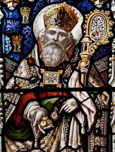 Saint Nicolas de Myre - vitrail de la cathédrale de Newcastle (détail)