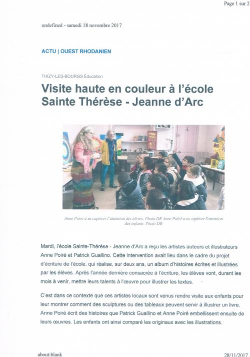 Un article du Progrès... 