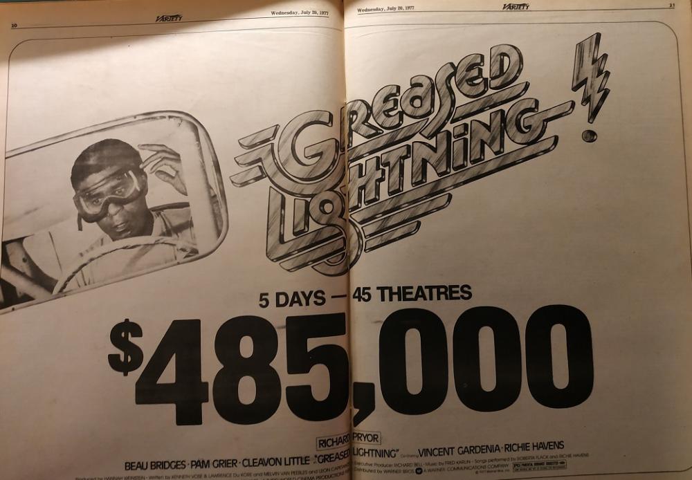 GREASED LIGHTNING BOX OFFICE USA 1977 