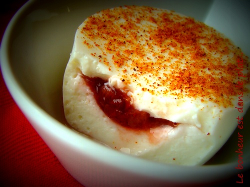 Panna cotta légère à la confiture de fraises