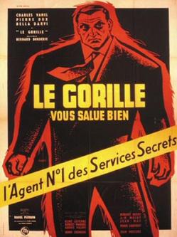 LE GORILLE VOUS SALUE BIEN BOX OFFICE FRANCE 1958 AFFICHE DE HENTI CERRUTI