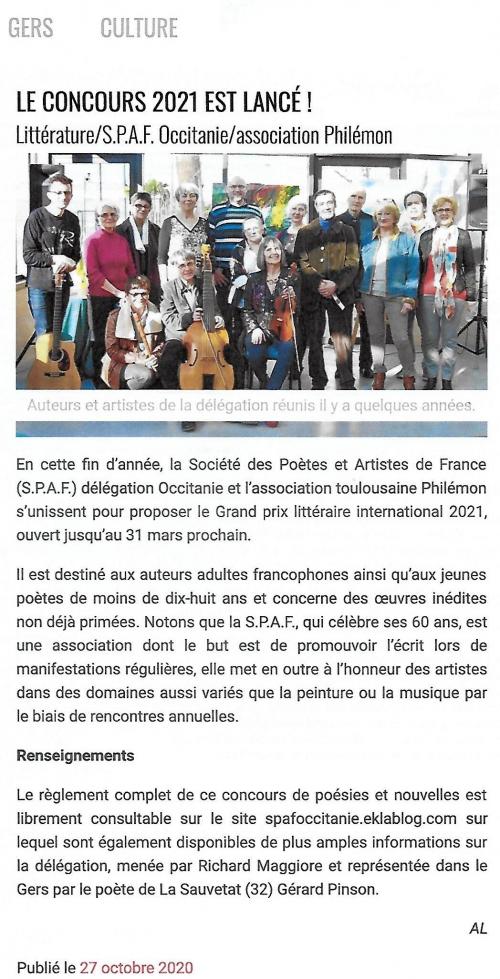 ANNONCES DU CONCOURS