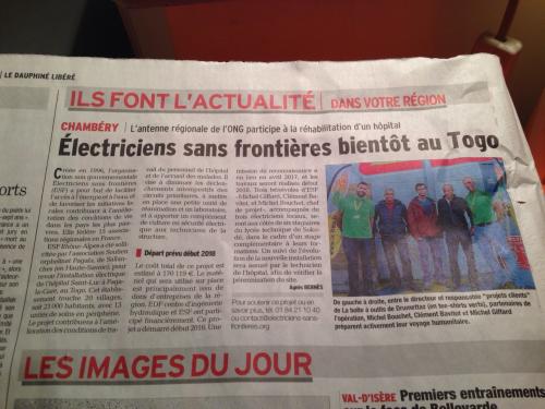 Le projet des électriciens sans frontières
