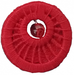 Bouton Dorset d'avril en rouge