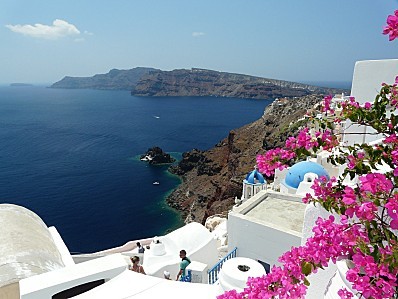 santorin oia vue caldeira