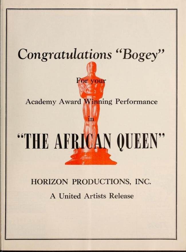HUMPHREY BOGART BOX OFFICE USA 1952