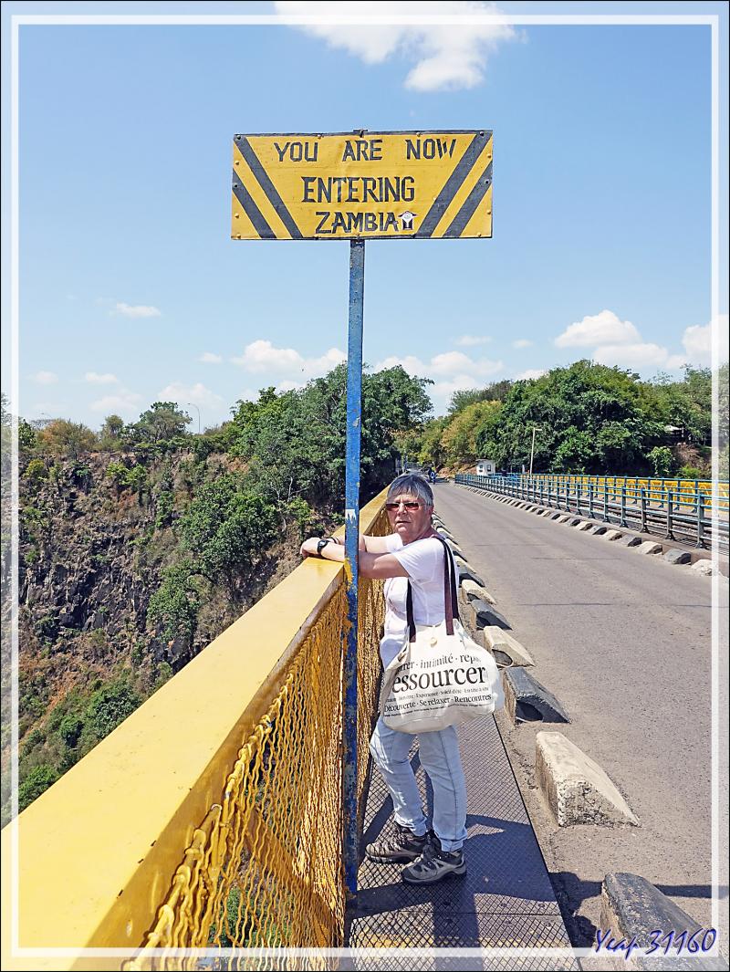 Frontière Zimbabwe / Zambie sur le Pont des Chutes Victoria