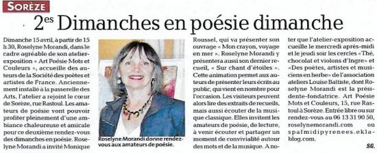 2e DIMANCHE EN POESIE