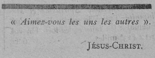 Aimez-vous les uns les autres (Le Fraterniste, 1er février 1924)