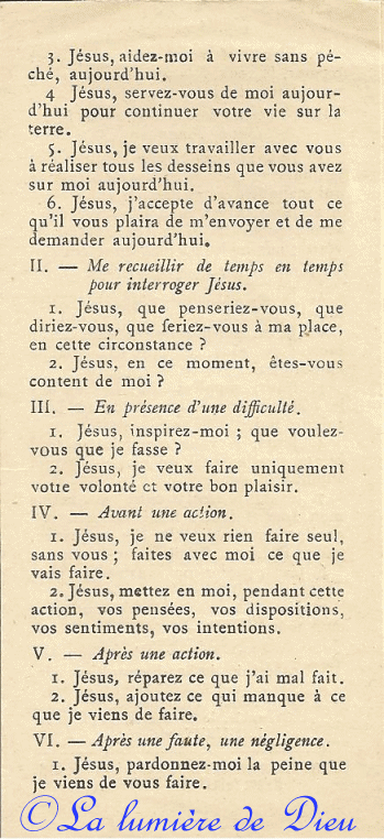 Ma journée avec Jésus