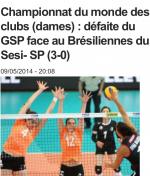 SESI SP (Brésil)-GSP (ex MCA) 3-0