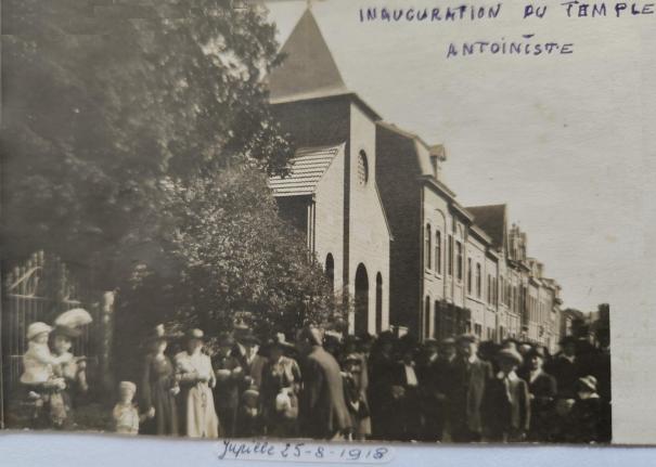 Consécration du Temple de Jupille le 25 août 1918 (vendu le 12-12-2006) (Archives du Temple de Retinne)