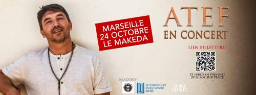 Atef à retrouver sur la scène du Makeda à Marseille le 24/10/2024