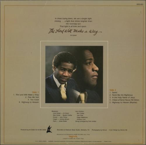 Al Green : Album " The Lord Will Make A Way " Myrrh Records MSB-6661 [ US ]