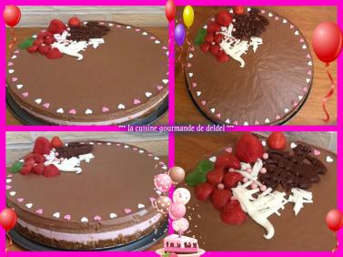 BAVAROIS CHOCOLAT,FRAISE