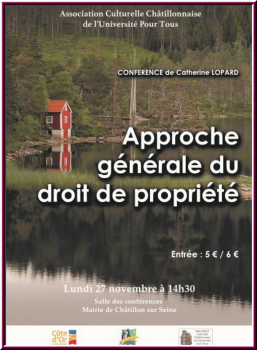 L'approche du  droit de propriété, une conférence de l'ACC