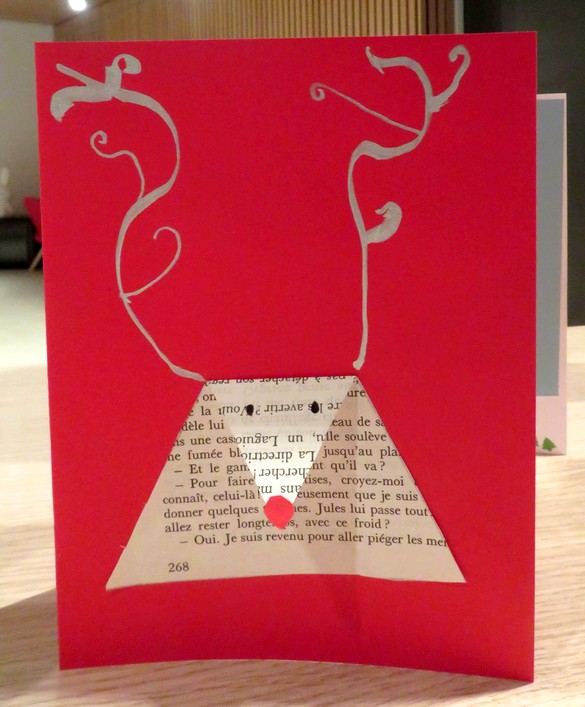 De très belles cartes de vœux pour les fêtes ont été confectionnées à la médiathèque Victorine de Castenay...