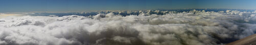 vu d'en haut (au fond le Ruapehu)