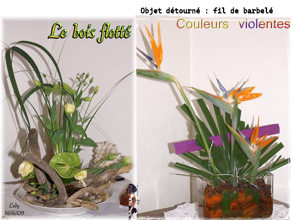 Objets détournés dans mes compositions florales (1/2)