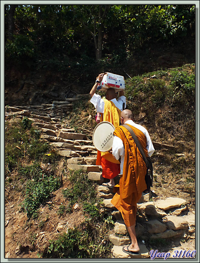 Blog de images-du-pays-des-ours : Images du Pays des Ours (et d'ailleurs ...), Moines marchant au son du tambour - Chhorepatan - Pokhara - Népal