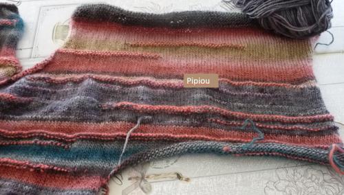 Ma veste tricot"Jeu de points"