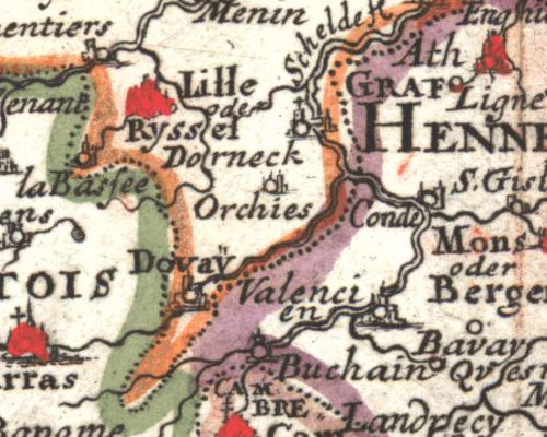 Orchies - Die Konigliche Niederlande Bestehende inn X Provincien (Bodendhr-1704) (alabamamaps.com)