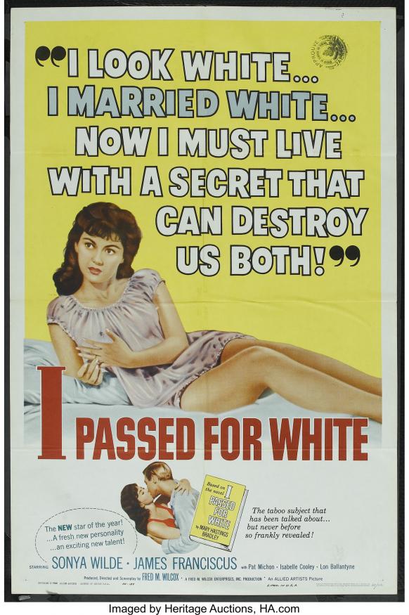 I PASSED FOR WHITE BOX OFFICE USA 1960