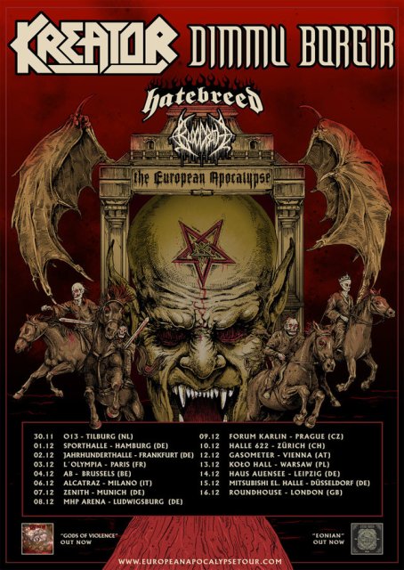 KREATOR et DIMMU BORGIR en tournée européenne