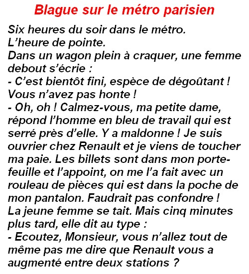 Des histoires drôles même le jeudi , c'est rare chez les "Tiot"?