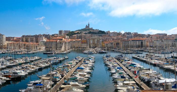 Le vieux port de Marseille  (Bouches-du-Rhone)