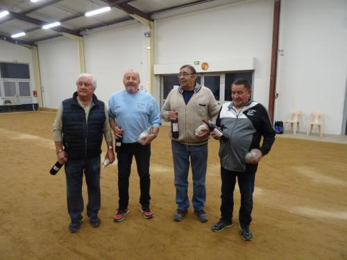 Résultats Concours Vétérans du 16 novembre 2017 au boulodrome