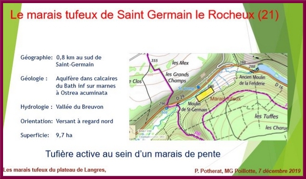 "Les marais tufeux du Plateau de Langres", une conférence proposée par la Société Mycologique du Châtillonnais