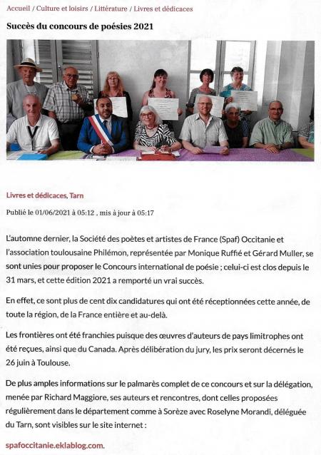 ECHOS DU CONCOURS