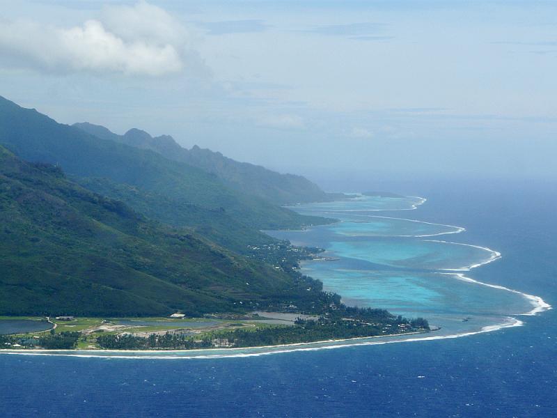 Départ pour Huahiné : Le lagon de Moorea vu d'avion - Moorea - Polynésie française