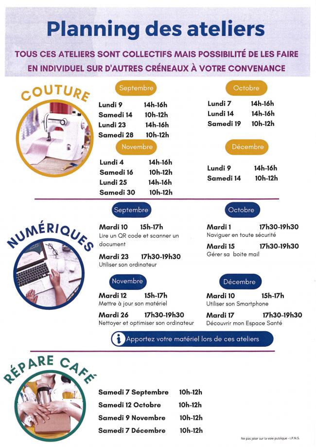 Calendrier du Tiers-lieu numérique