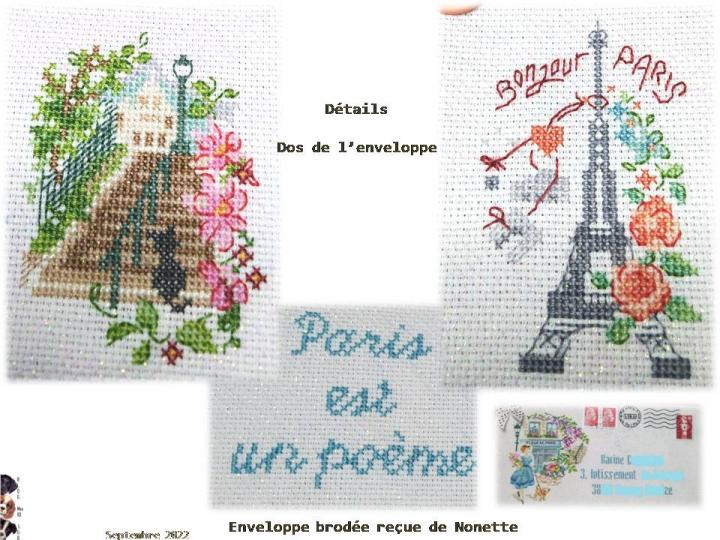 Echange d'enveloppes brodées